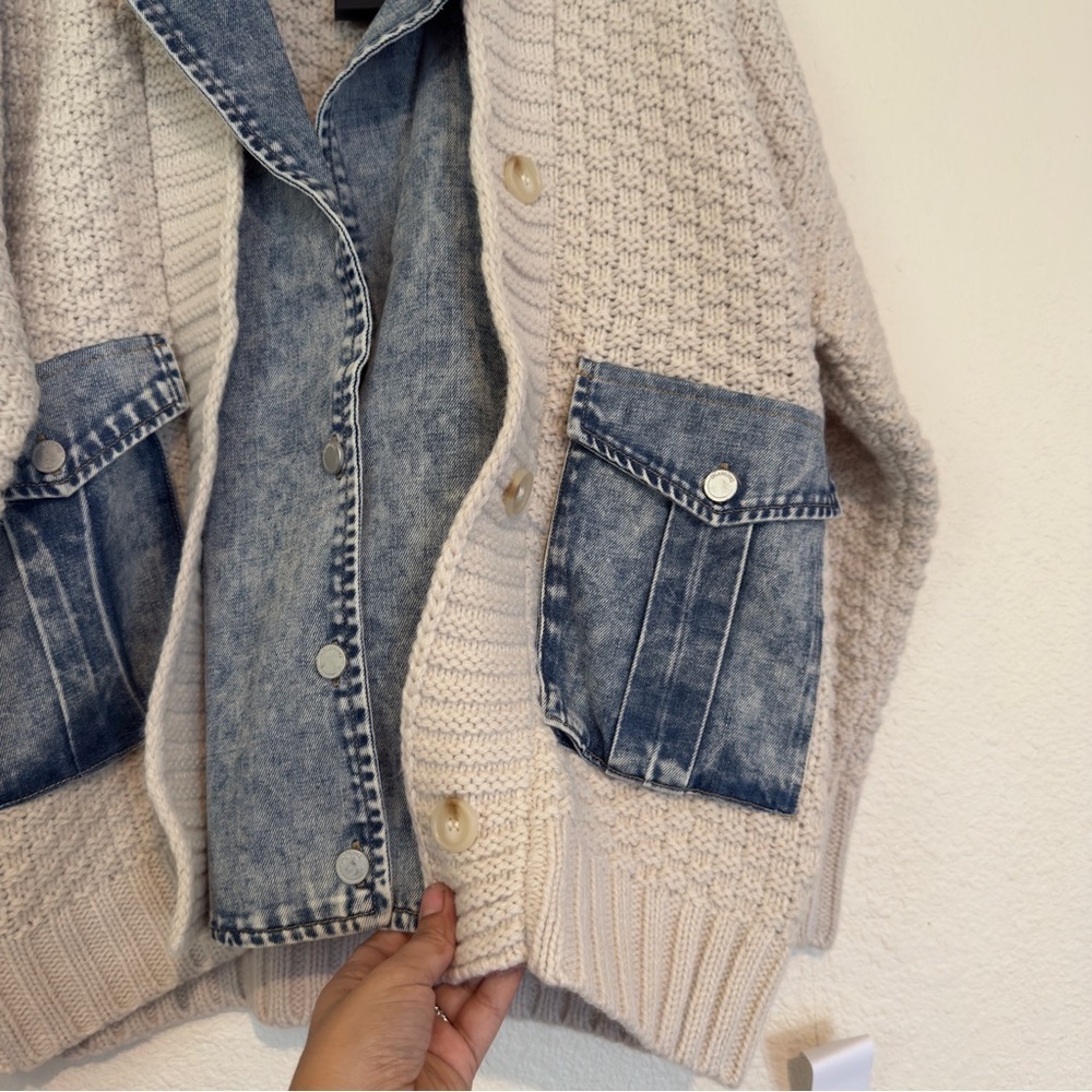 BLANKNYC Last Call Mixed Media Cardigan - Picture 11 of 16